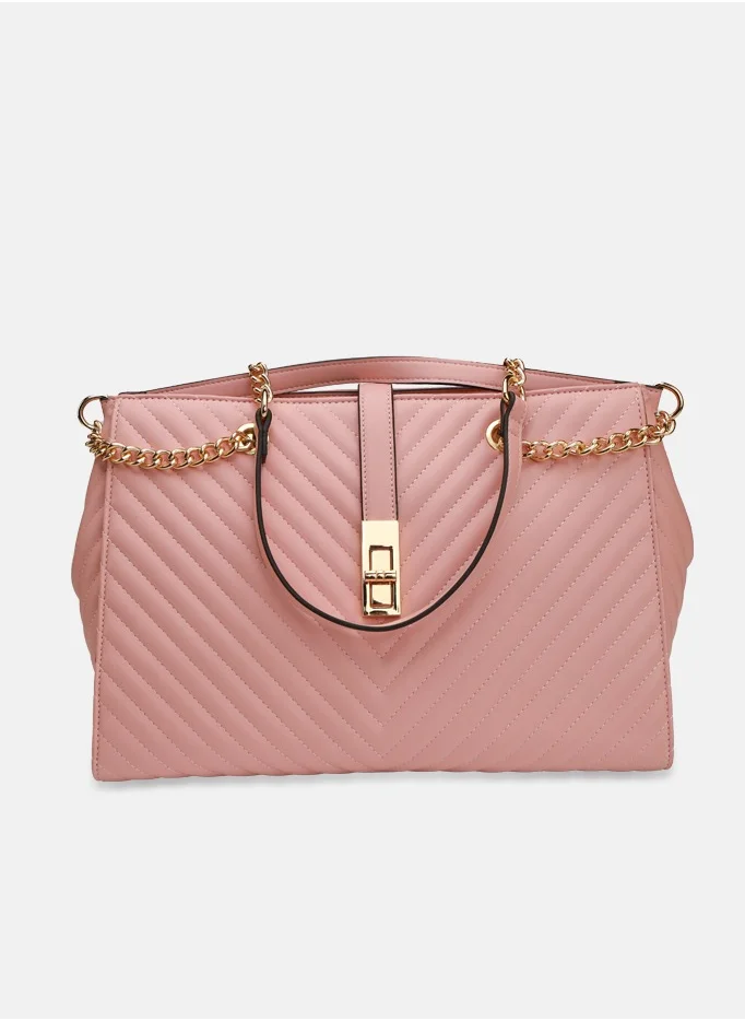 AMICA Dulce Quilted Tote Bag Women's Handbag - Pink