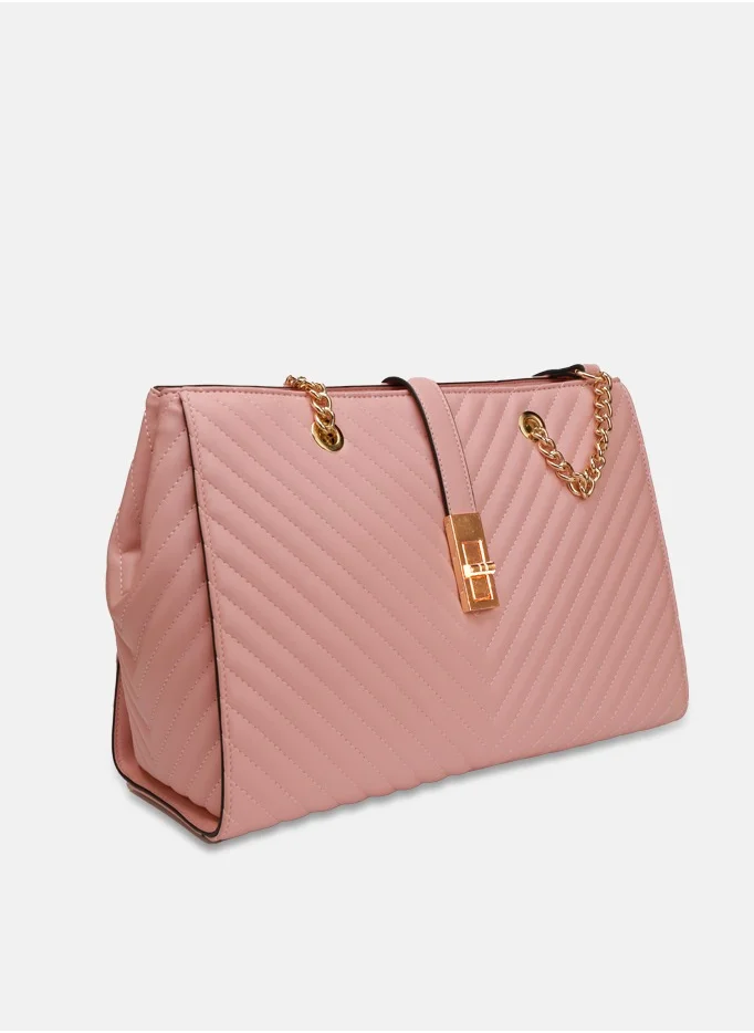 AMICA Dulce Quilted Tote Bag Women's Handbag - Pink