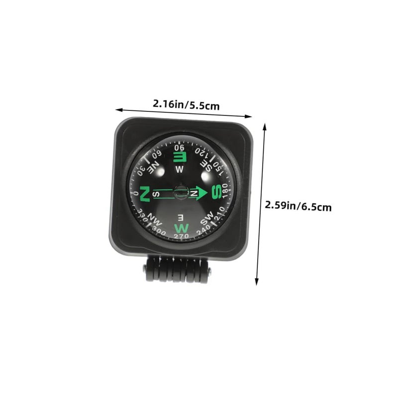Adjustable High Precision Dashboard Compass For Car Boat Motorcycle 3 Piece Set Outdoor Navigation - Image 2