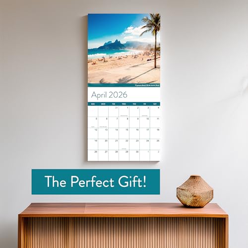 Eterna Goods 2026 Beaches Wall Calendar | Tranquil Beach Photos From Around The World, Beautiful Scenic Ocean Beaches & Sandy Sunsets, Calendar Stocking Stuffer Gift for Men or Women - Image 4