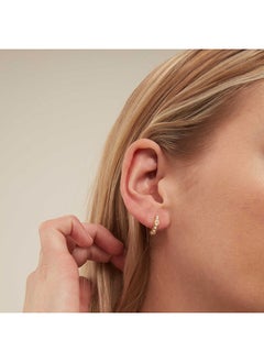 ORELIA LONDON Pearl Huggie Hoops  - Image 2