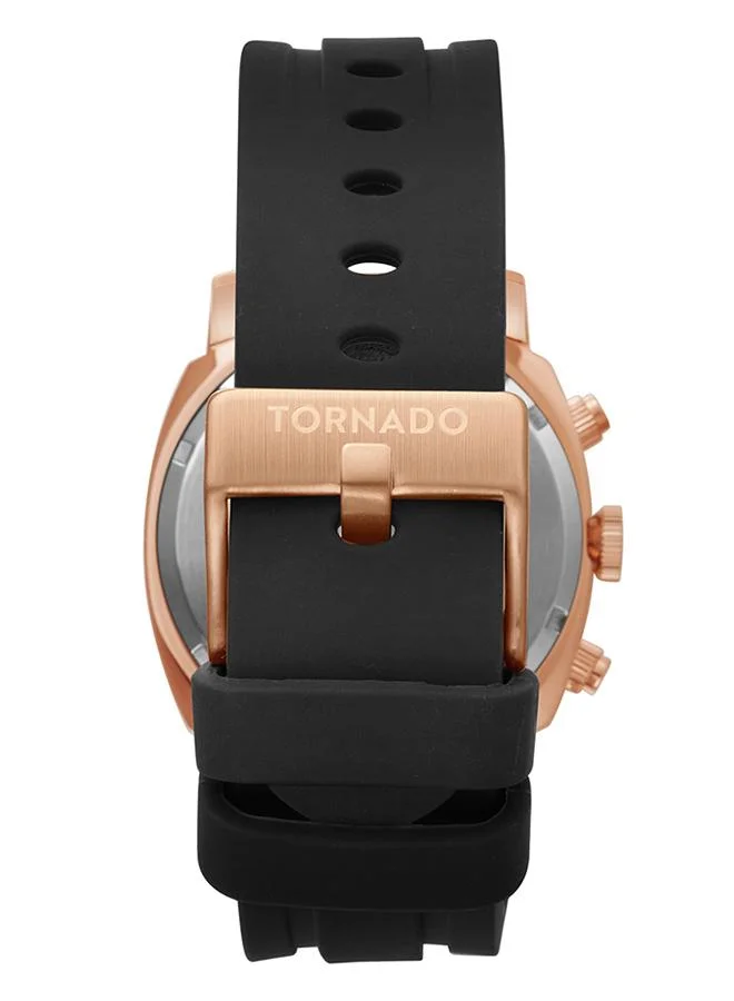 TORNADO Men's Silicone Chronograph Watch T9102-KSBN - 43x52 mm