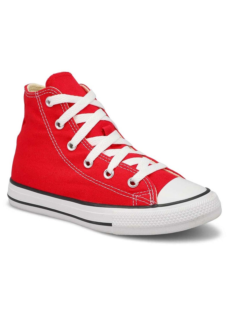 كونفرس حذاء رياضي كونفيرس هاي توب للجنسين باللون الأحمر للأطفال - Image 1