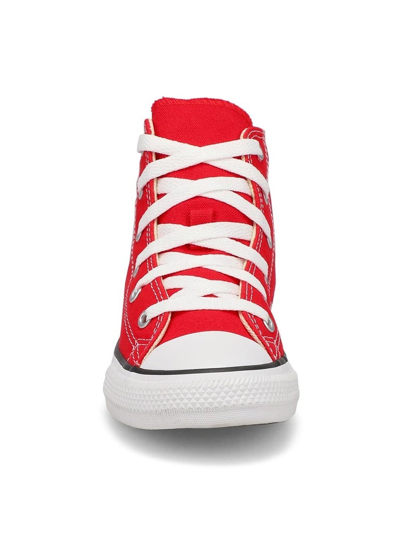 كونفرس حذاء رياضي كونفيرس هاي توب للجنسين باللون الأحمر للأطفال - Image 2