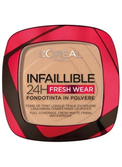 loreal paris L’Oréal Paris L'Oreal Paris Infaillible 24H Fresh Wear Foundation in a Powder - Waterproof, Full Matte Coverage Transferproof Makeup - 140 Golden Beige  - Image 1