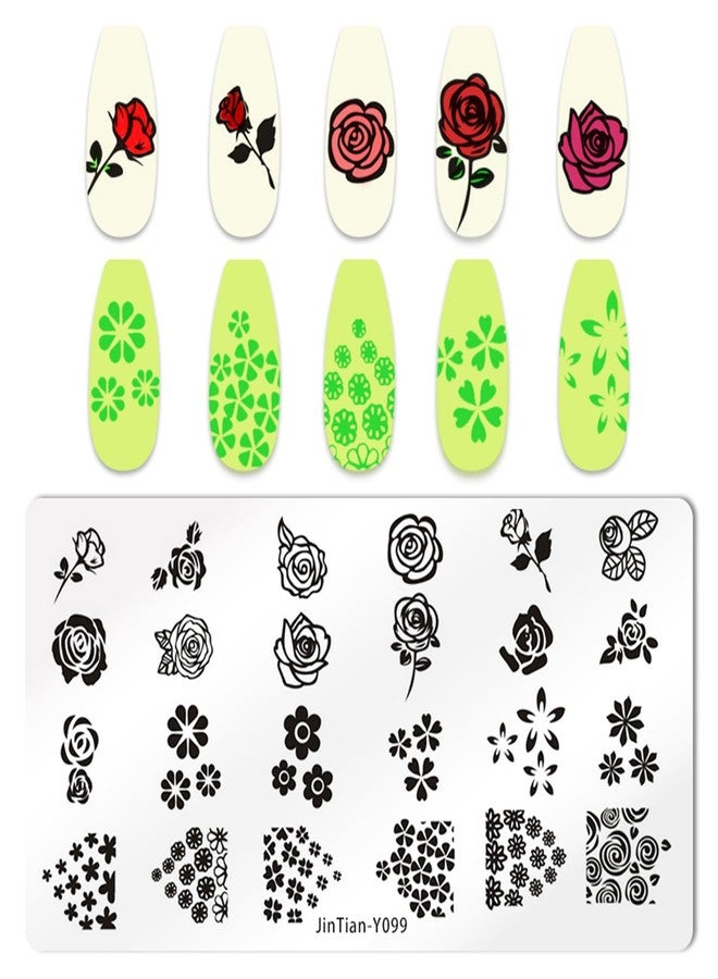 DANNEASY 6 Pieces Heart Nail Stamping Plate for Valentine's Day Nail Stamps Stencils Nail Art Stamping Kit Plates for Nails Design Manicure Template Tools Acrylic Nail Accessories - Image 5