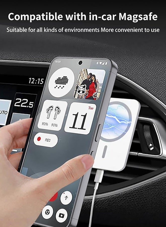 X-level Magnetic Stand Case for Nothing Phone 3A【360° Rotation Magnetic Stand】【N52 Stronger Magnets】Shockproof Protection, Anti-Yellow & Anti-Scratch, Ultra Slim, Magnetic Cover with Wireless Charging for Nothing Phone 3A Cover (Black） - Image 4