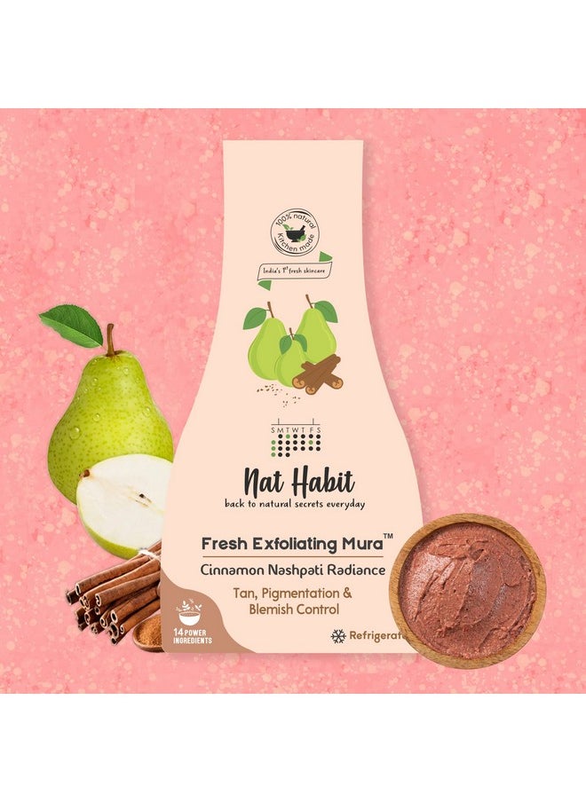 Nat Habit Face Scrub Cinnamon Nashpati Radiance Exfoliating Mura For Tan, Deep Cleansing, Pigmentation & Blemish Control, Chemical Free (Pack Of 2 X 25 Gm)  - Image 2