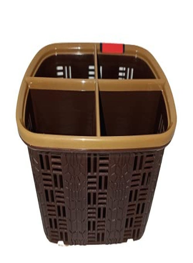 Bekner Multipurpose Stand basket | BPA Free Plastic Cutlery Holder stand | All-in-One Plastic Cutlery Organizer | Multi-Purpose Plastic Cutlery Storage Holder (Pack Of 1) - Image 4