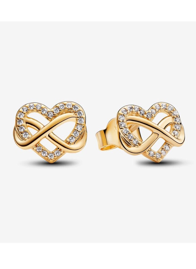 Pandora Women's Stud Earrings Gold Heart Shiny Wireless Stud Earrings - pzsku/Z7669D7EE86701338C0C8Z/45/_/1727250643/f1fb09a4-2dd3-4eb7-876e-96f952ee5baf