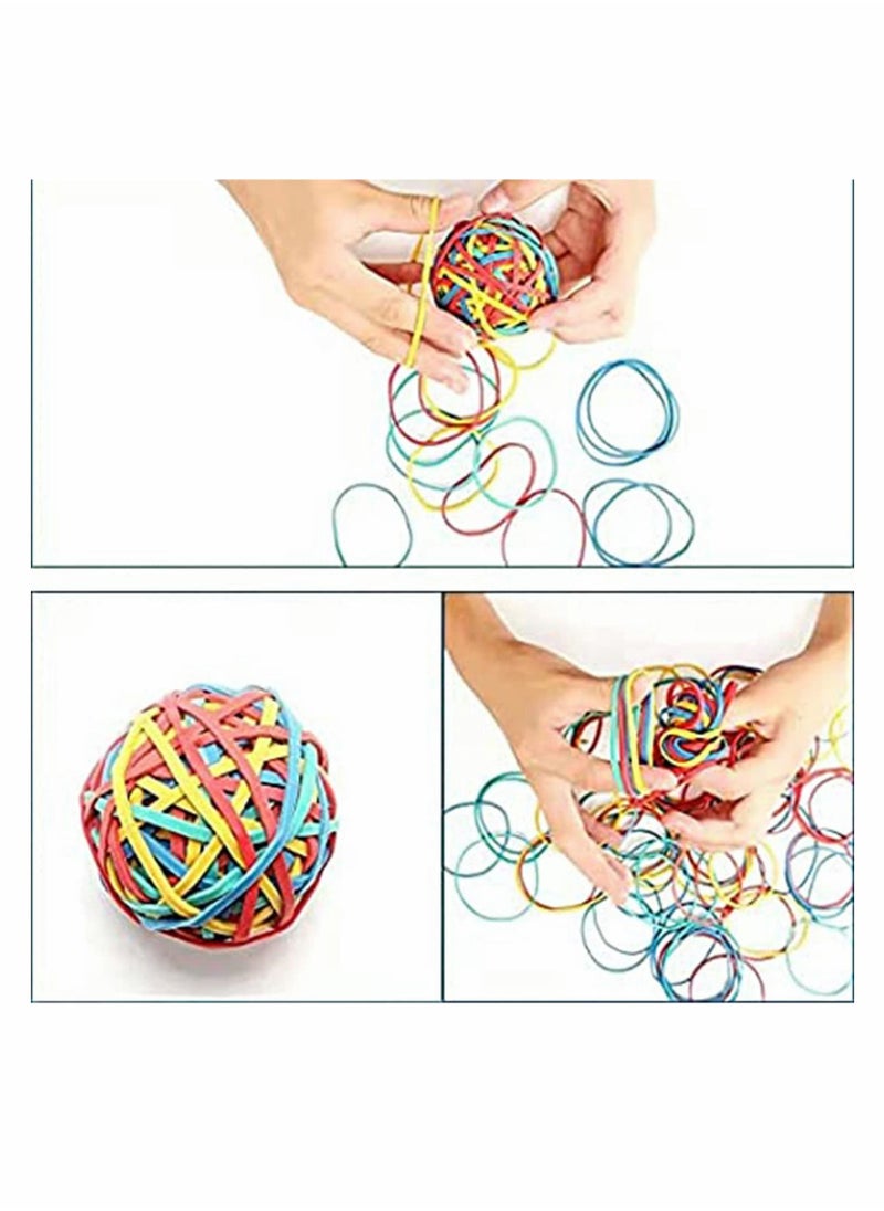KASTWAVE - Rubber Band, Rubber Band Elastic Ball About 100 Pieces Colorful Rubber Bands Stretchable Rubber Band Balls Stationery Holder Elastic for DIY, Arts and Crafts, Document Organizing - Image 1