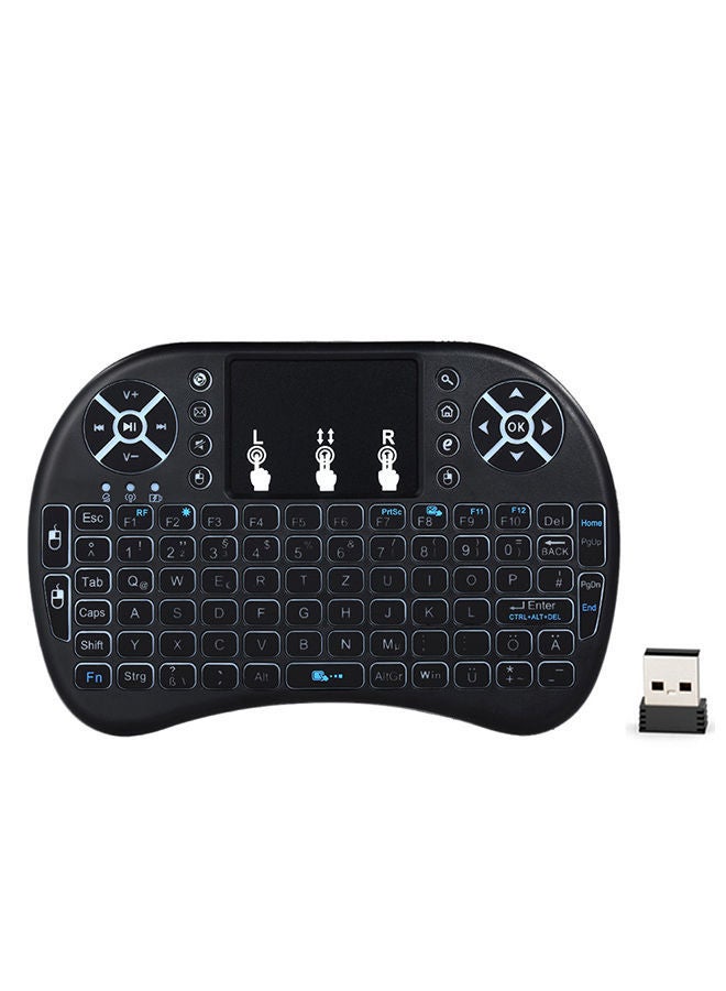 NIBEMINENT Wireless Keyboard Remote Control With Touchpad For Smart TV Black