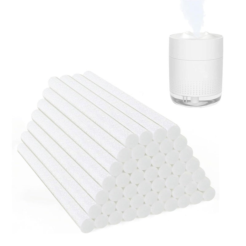 40 Pcs Humidifier Replacement Filter Cotton SticksCotton Filter Refill SticksCar Diffuser Sponge RefillSticks WickHumidifierSticks for USB Radiator Mini HumidifiersBedroom10x07cm