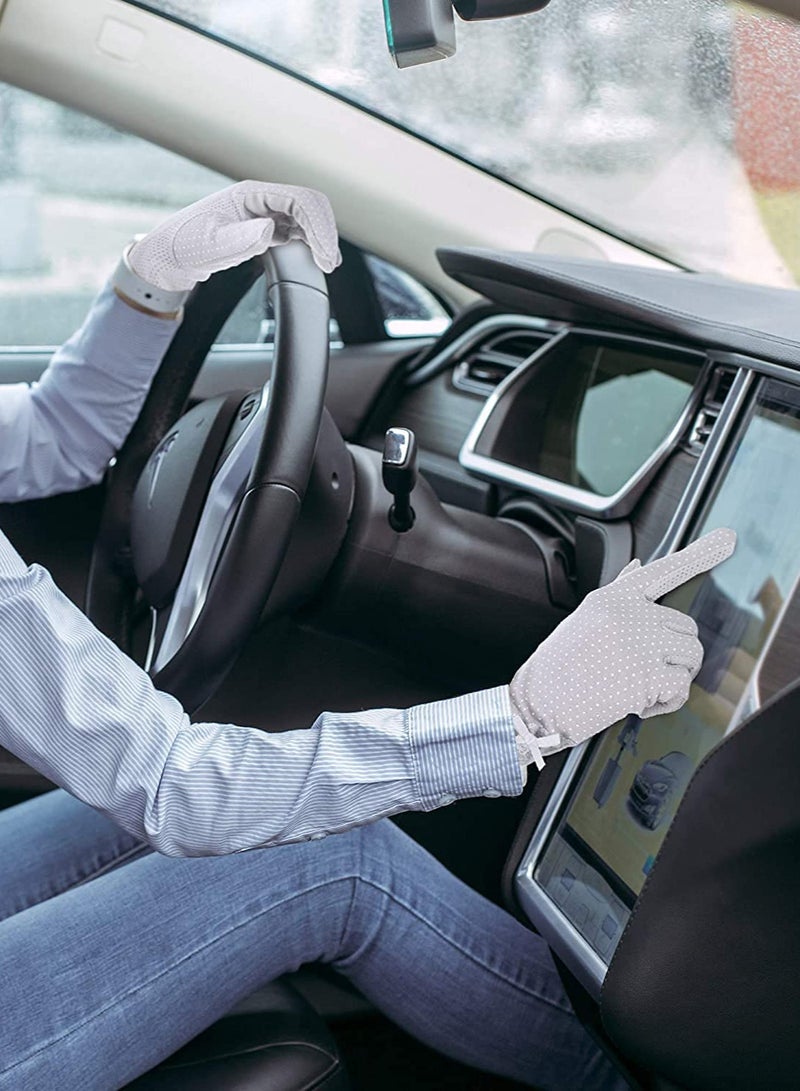 KASTWAVE Women's Sun Protection Gloves UV Protection Gloves Summer Sun Protection Gloves Driving Cycling Fishing Golf Outdoor Activities Supplies, KASTWAVE 4 Pairs Medium - Image 4