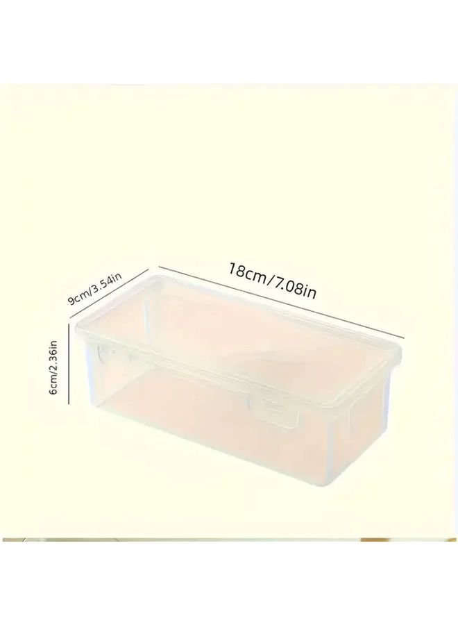 4pcs Transparent Storage Box Set with Dividers and Lids Stackable Organizer - Image 3