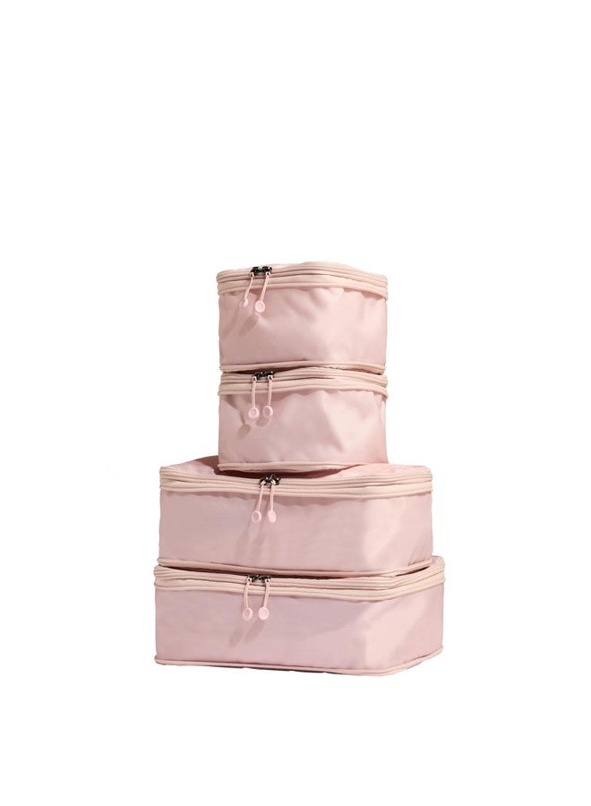 ANTLER - Compression Packing Cubes for Travel, Luggage Organiser for Suitcases or Bags, Travel Accessories, Set of 4, Moorland Pink - Image 1