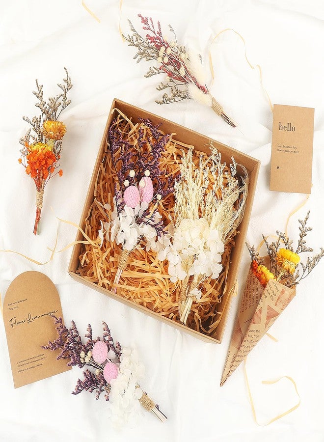 باقة زهور مجففة صغيرة بوهيمية مكونة من 10 قطع، زهور مجففة، باقات صغيرة، نباتات طبيعية حقيقية صغيرة لتزيين طاولات حفلات الزفاف، علب الهدايا، تزيين الكيك والزجاجات، زينة المزهريات المنزلية، أعمال يدوية (بيلي بول) - Image 3