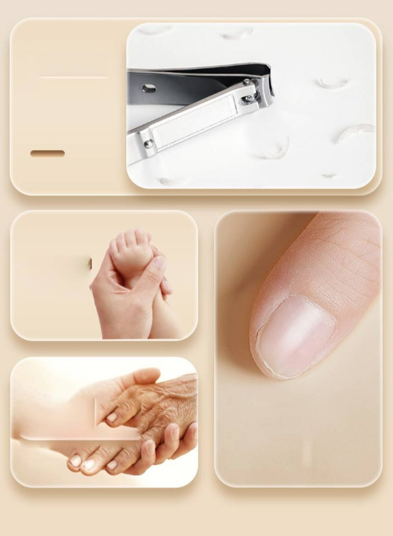 شاولون Electric Automatic Nail Clipper with Light 2 Speeds Fingernail Cutter and File 2 in 1 Design Nail Scraps Storage USB Rechargeable Safety Fingernail Trimmer for Baby Kids Seniors - Image 5