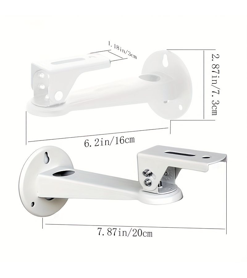 White 360 Rotatable Heavy Duty Projector Wall Mount Metal Universal - Image 5