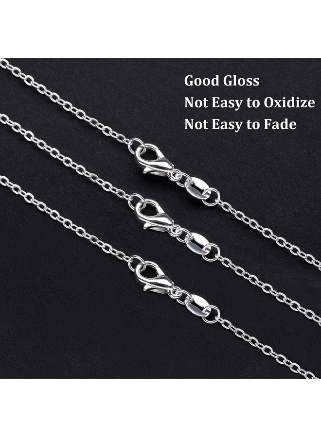 SANNIX 50 Pack Necklace Chains For Jewelry Making Silver Plated Necklace Chains Bulk Cable Chain Necklace For Diy Jewelry Making, 20 Inches - Image 4