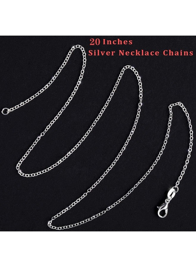 SANNIX 50 Pack Necklace Chains For Jewelry Making Silver Plated Necklace Chains Bulk Cable Chain Necklace For Diy Jewelry Making, 20 Inches - Image 2