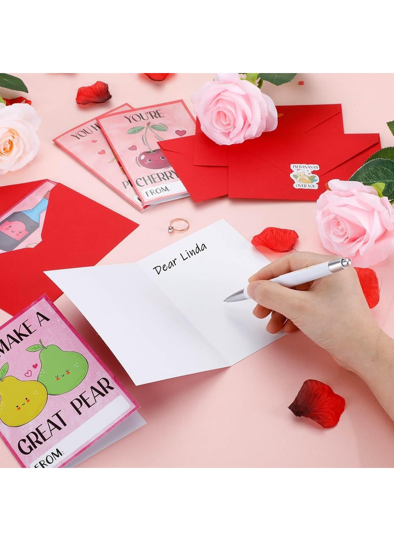 Geyoga Geyoga 32 Pack Valentines Pun Postcards with Envelopes and Stickers 59 x 39 Inch Funny Assorted Greeting Cards Bulk for Valentines Day Anniversary Romantic Date Gift  - Image 5
