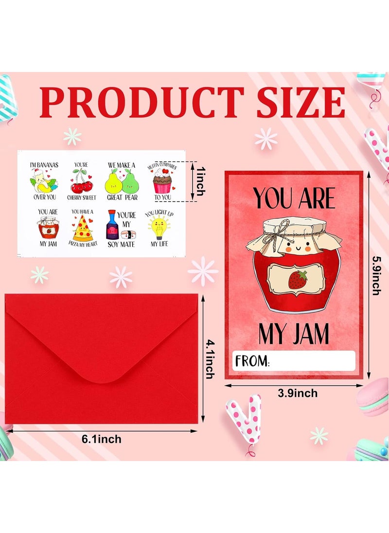 Geyoga Geyoga 32 Pack Valentines Pun Postcards with Envelopes and Stickers 59 x 39 Inch Funny Assorted Greeting Cards Bulk for Valentines Day Anniversary Romantic Date Gift  - Image 2