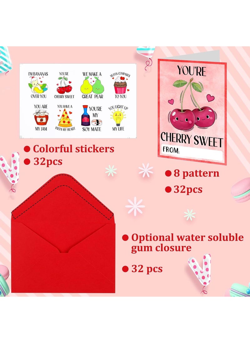 Geyoga Geyoga 32 Pack Valentines Pun Postcards with Envelopes and Stickers 59 x 39 Inch Funny Assorted Greeting Cards Bulk for Valentines Day Anniversary Romantic Date Gift  - Image 3