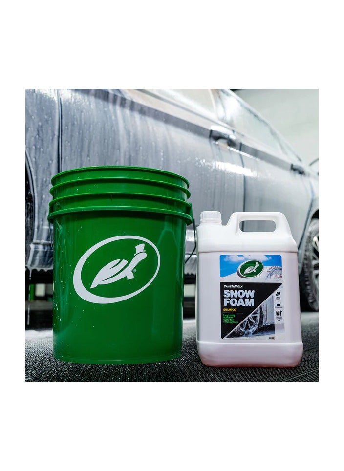 TURTLE Turtle Wax Snow Foam Car Shampoo 5 Liter Traffic Film Removing Foam Concentrated Hand Use  - Image 3
