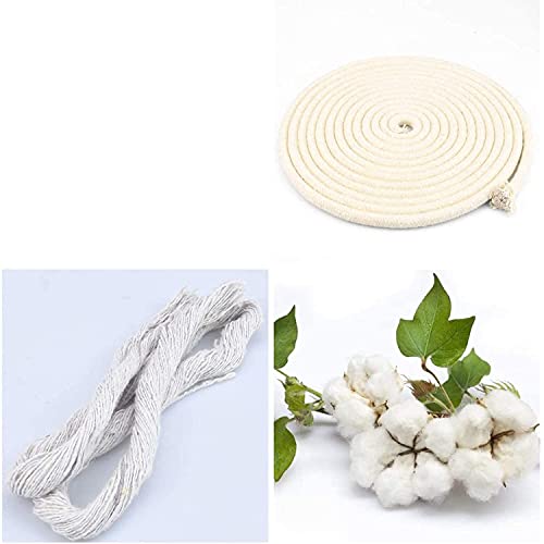 BallHull 1/4 Inch Natural Cotton Rope, White Craft Rope Clothesline, Used for DIY Rope Baskets, Handicrafts, Candle Wicks, etc, 6MM, 52 Feet. - Image 3