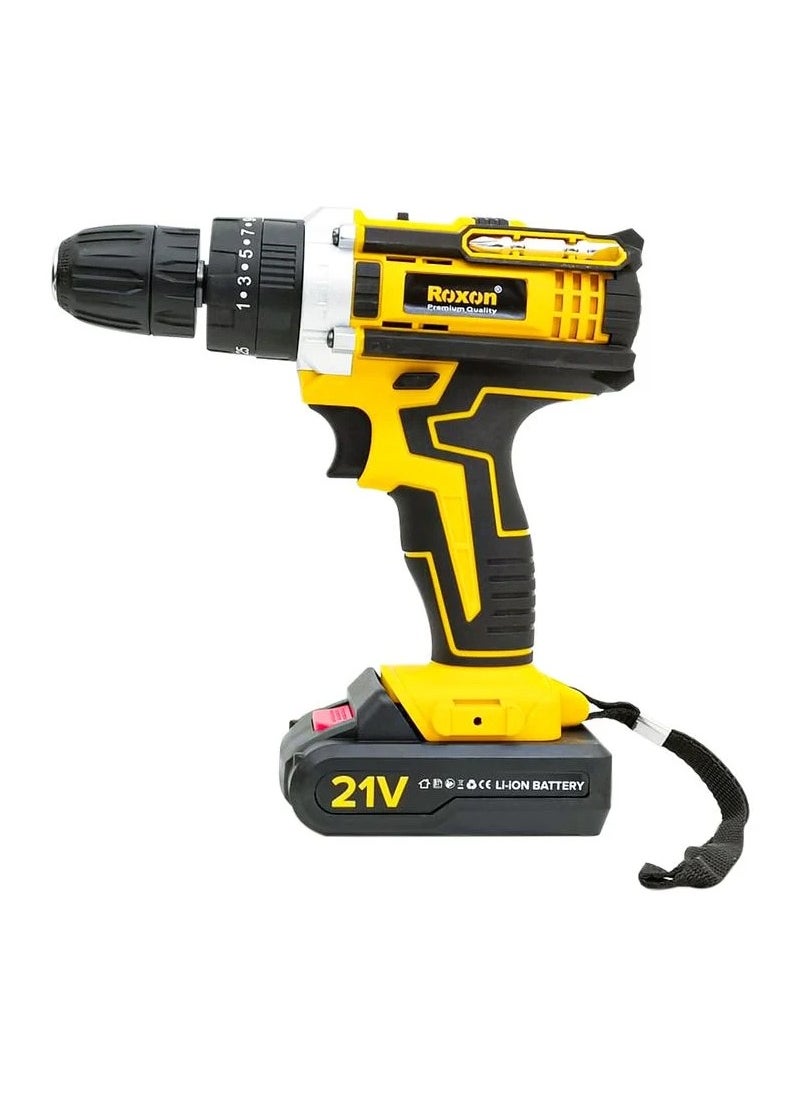 ROXON 21V Cordless Impact Cordless Screwdriver Drill Machine and Tool With 2 Li- Rechargeable Battery 1500 MAh RX21VCD - pzsku/Z766A8D5581BF3D0B999DZ/45/_/1736583788/961dec48-db28-4bae-a62d-6d9254ca6b28