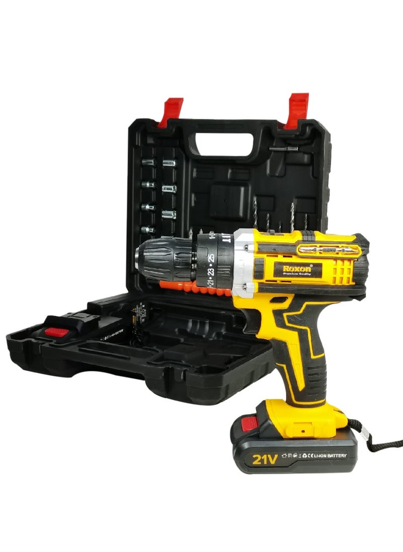 ROXON 21V Cordless Impact Cordless Screwdriver Drill Machine and Tool With 2 Li- Rechargeable Battery 1500 MAh RX21VCD - pzsku/Z766A8D5581BF3D0B999DZ/45/_/1736583790/43b074d9-7b16-42fa-8587-5418ceab4b5a