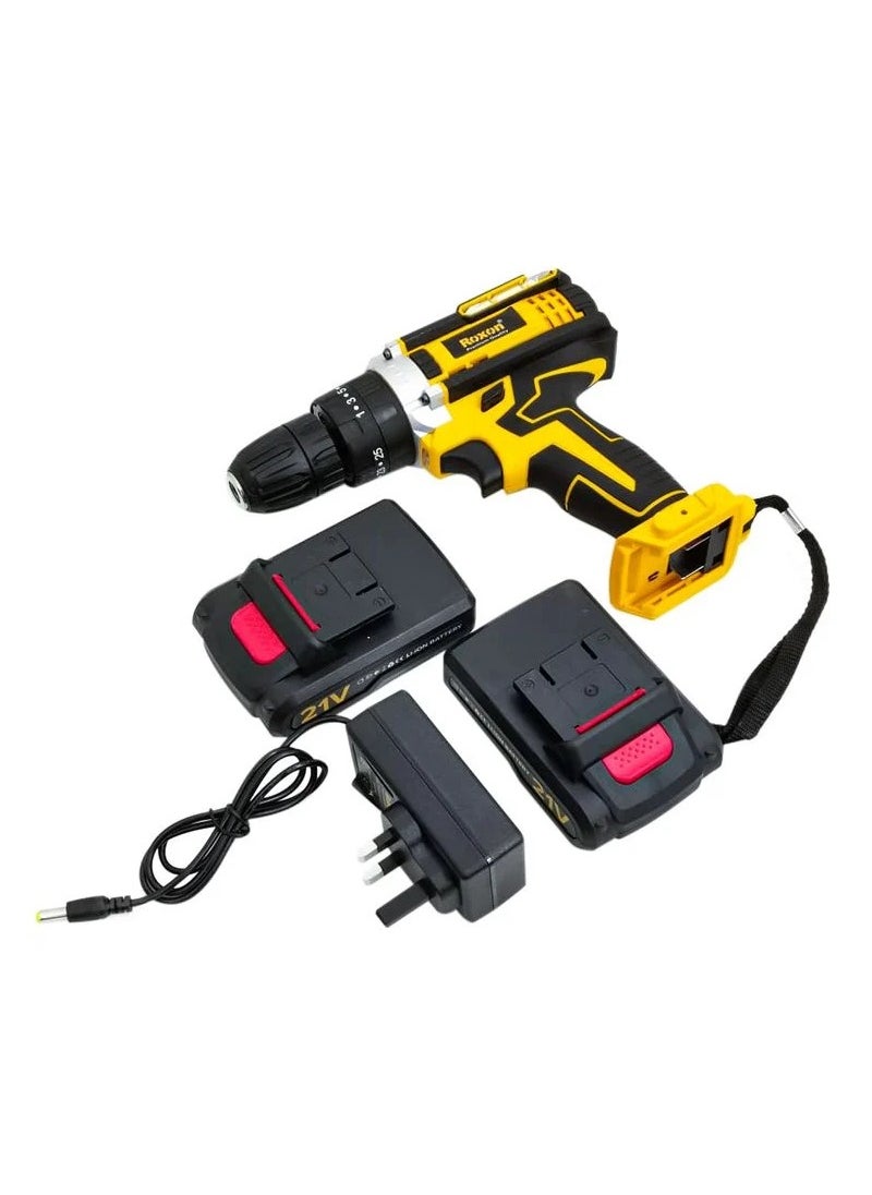 ROXON 21V Cordless Impact Cordless Screwdriver Drill Machine and Tool With 2 Li- Rechargeable Battery 1500 MAh RX21VCD - pzsku/Z766A8D5581BF3D0B999DZ/45/_/1736583794/6719e1c5-750a-4e11-a42c-0a435c0cb345