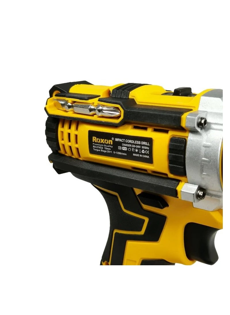 ROXON 21V Cordless Impact Cordless Screwdriver Drill Machine and Tool With 2 Li- Rechargeable Battery 1500 MAh RX21VCD - pzsku/Z766A8D5581BF3D0B999DZ/45/_/1736583798/100f8e28-16a2-4408-811f-1d52b81c5823