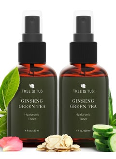 Tree to Tub Tree To Tub Hydrating Facial Toner Spray for Dry & Sensitive Skin - Alcohol Free Witch Hazel & Rose Water Face Toner for Women & Men w/Hyaluronic Acid, Vitamin C, Organic Green Tea, Natural Ginseng  - Image 1