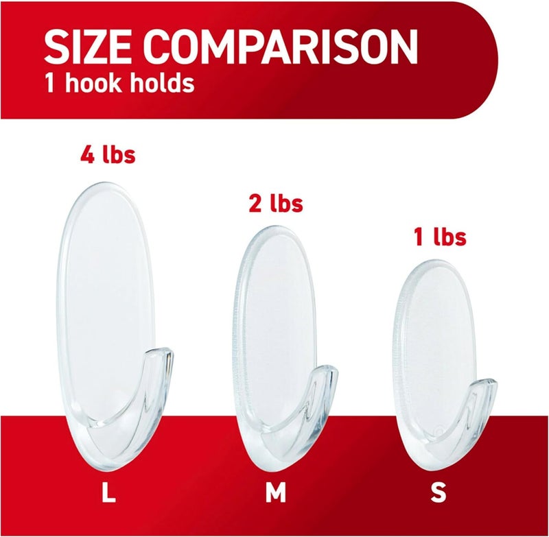 Command 17091CLRVP Medium, 6 Hooks, Clear - Image 5