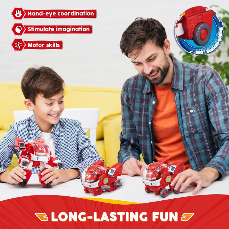 Super Wings Toys, 7 Inch Jett's Super Mecha Transforming Robot, Transforming from Toy Plane to Robot just 14 Steps, Action Figures Toy for Kids Ages 3 and Up, Gifts for Boys and Girls - Image 5