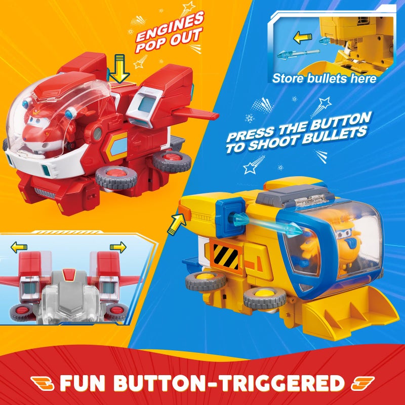 Super Wings Toys, 7 Inch Jett's Super Mecha Transforming Robot, Transforming from Toy Plane to Robot just 14 Steps, Action Figures Toy for Kids Ages 3 and Up, Gifts for Boys and Girls - Image 4