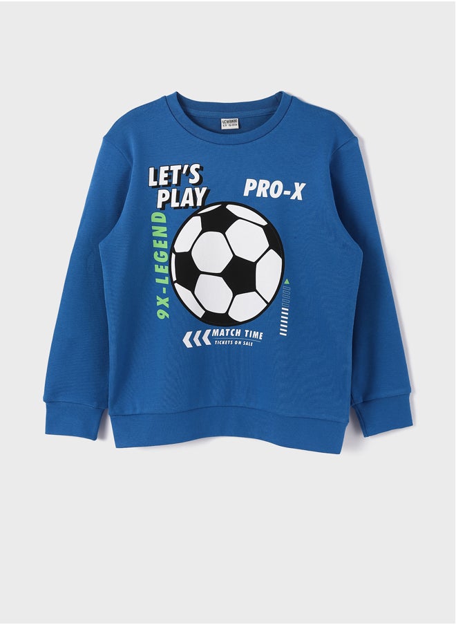 LC WAIKIKI Crew Neck Printed Long Sleeve Boys sweatshirt  - Image 1