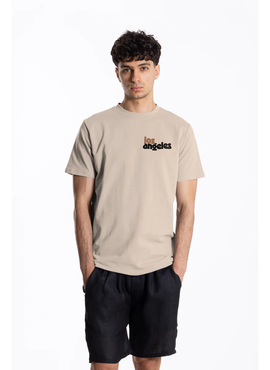 شايبس COTTON BLEND PRINTED SLIM T-SHIRT