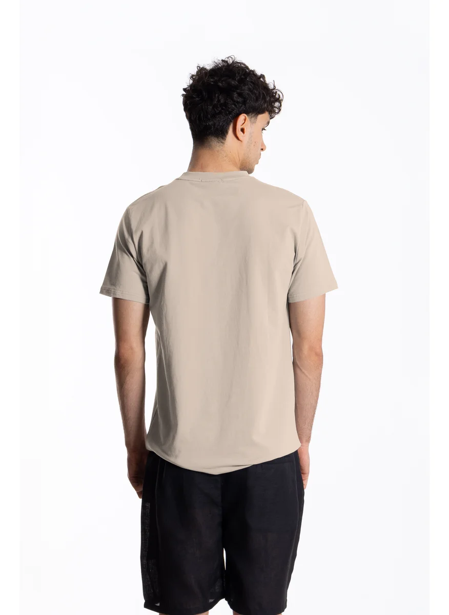 شايبس COTTON BLEND PRINTED SLIM T-SHIRT