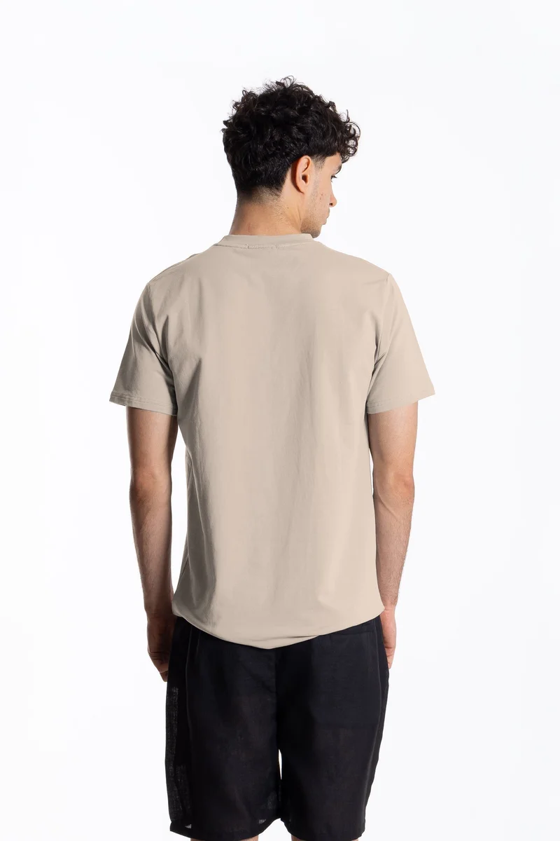 SHAPES COTTON BLEND PRINTED SLIM T-SHIRT