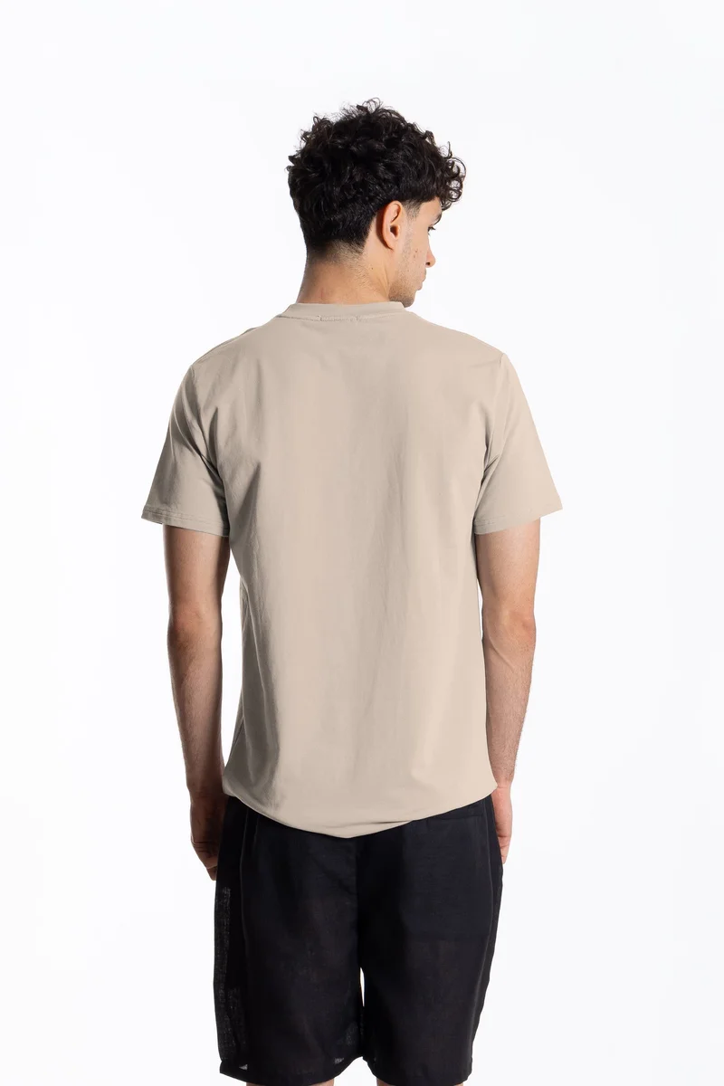 SHAPES COTTON BLEND PRINTED SLIM T-SHIRT