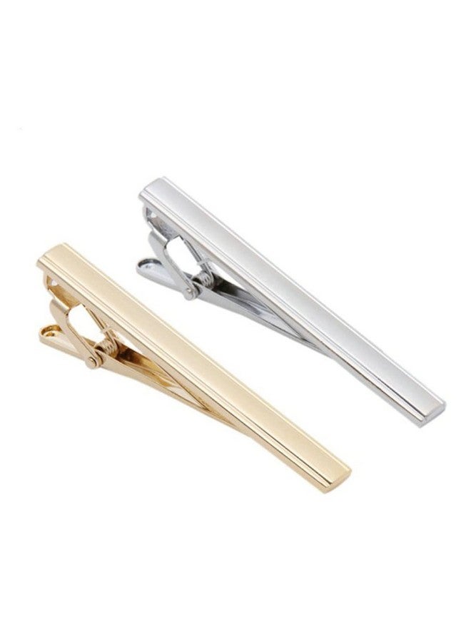 Elandy Men Metal Silver Tone Simple Necktie Tie Bar Clasp Clip (Sliver)  - Image 3