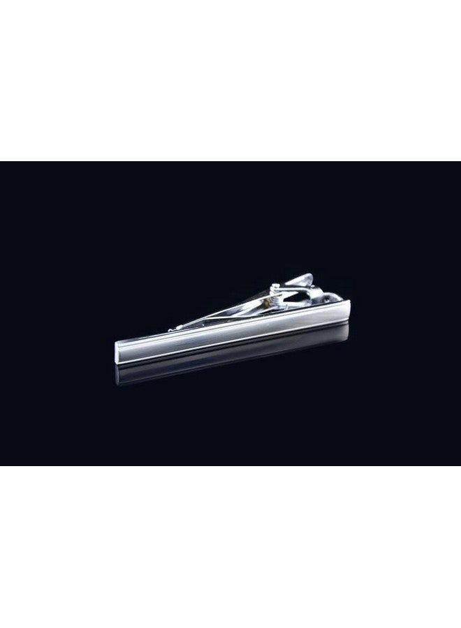 Elandy Men Metal Silver Tone Simple Necktie Tie Bar Clasp Clip (Sliver)  - Image 5