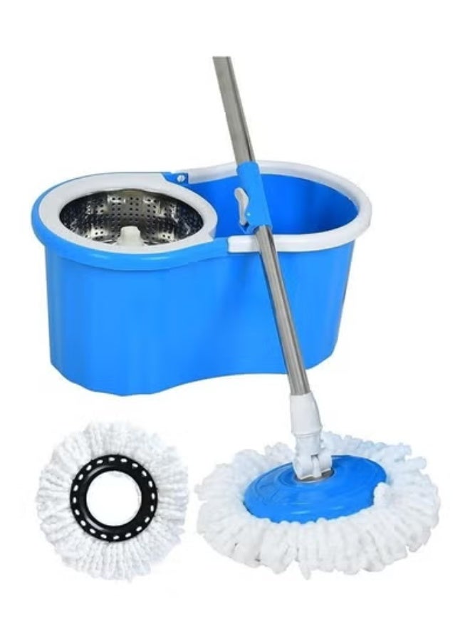 TIGER 360° Spin Mop Bucket Cleaning System with Stainless Steel Wringer – Hands-Free Floor Cleaning Solution for Home, Kitchen, Bathroom & Office – Durable, Lightweight Mop with Microfiber Head & Rotating Handle – Easy to Use, Quick Dry, Deep Cleaning Tool  - Image 1