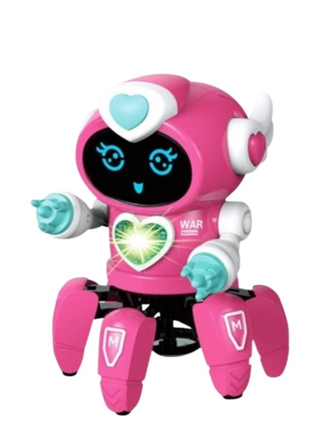 TOY GARDEN 2 IN 1 SGT-Bot Robot Pioneer Colorful Lights and Music All Direction Movement Dancing Robot Toys for Boys and Girls (WHITE+PINK)  - Image 3