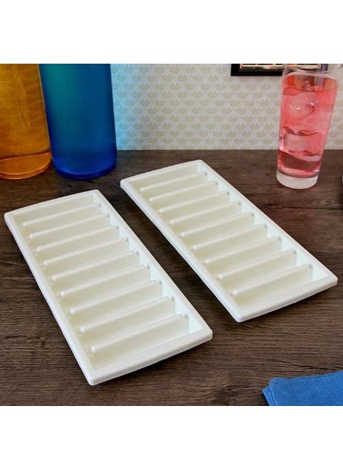 ADIJYO - Adijyo Slim Narrow Long Ice Sticks Cube Maker Tray Mold with Easy Push Pop Up Perfect for Water Bottle Pack of 2 - Image 1