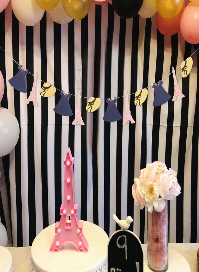 HIKLO Girl in Paris Banner - French Theme Birthday Party Decoration for Baby Girl, French Baby Shower Party Supplies, Eiffel Tower Garland Cake Smash Photo Props, French Birthday Garland - Image 4