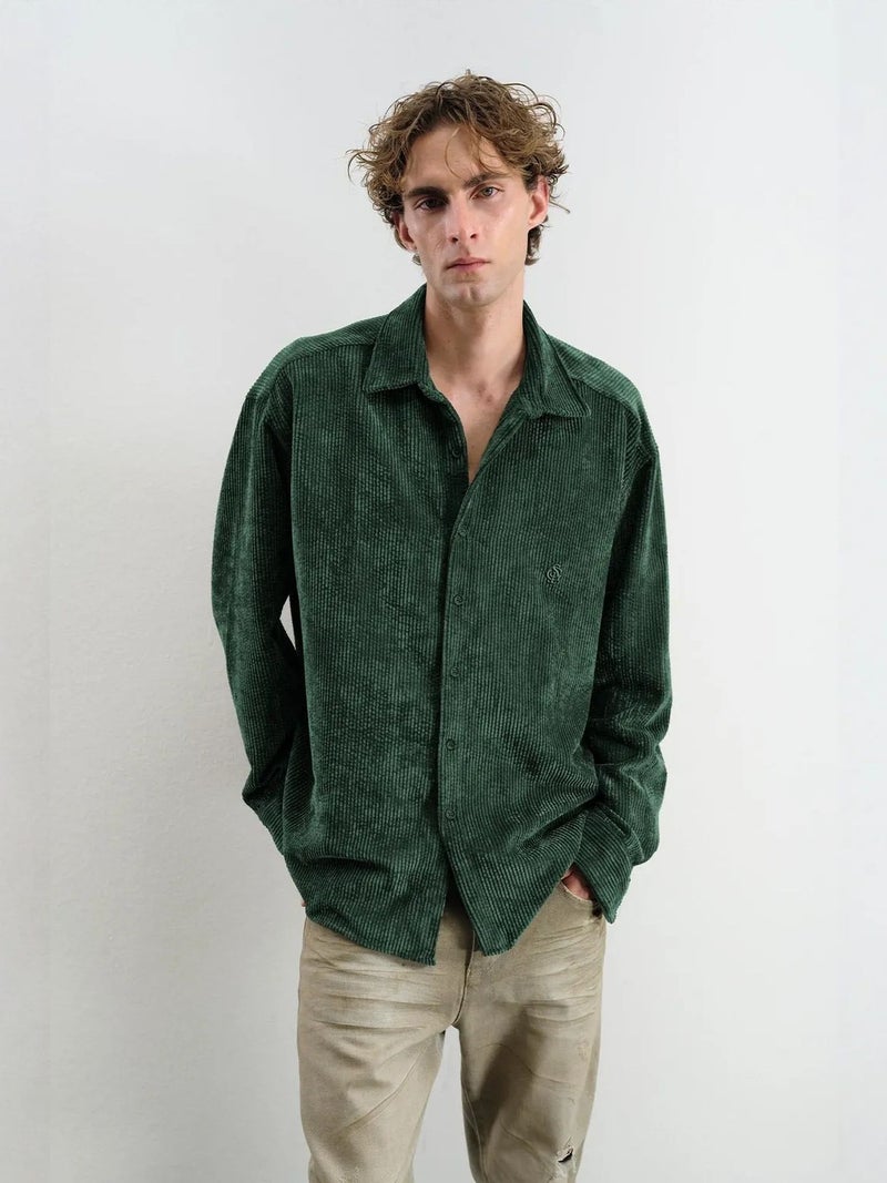 GIESTO Oversized Velvet Shirt - Image 1